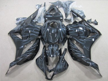 2009-2012 Black Silver Flame Honda CBR600RR Motorcycle Fairings Canada