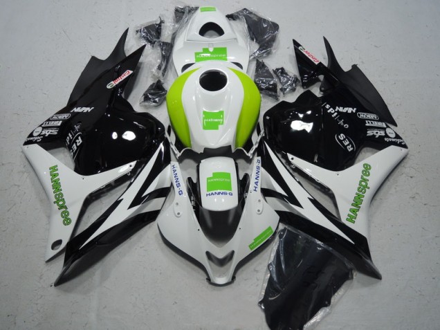 2009-2012 Black White Green Hannspree Honda CBR600RR Moto Fairings Canada 2009-2012 Black White Green Hannspree Honda CBR600RR Moto Fairings Canada