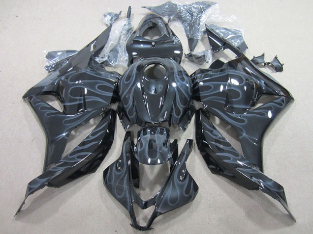 2009-2012 Black Silver Flame Honda CBR600RR Motor Fairings Canada 2009-2012 Black Silver Flame Honda CBR600RR Motor Fairings Canada