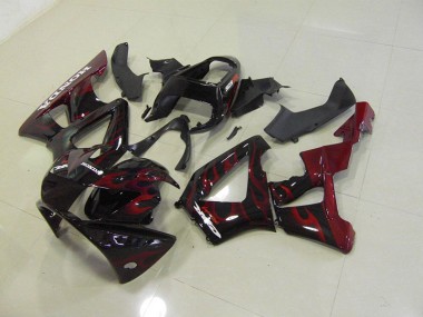 2000-2001 Black Red Flame Honda CBR900RR 929 Motorcylce Fairings Canada
