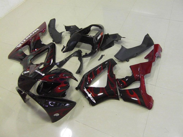 2000-2001 Black Red Flame Honda CBR900RR 929 Motorcylce Fairings Canada 2000-2001 Black Red Flame Honda CBR900RR 929 Motorcylce Fairings Canada