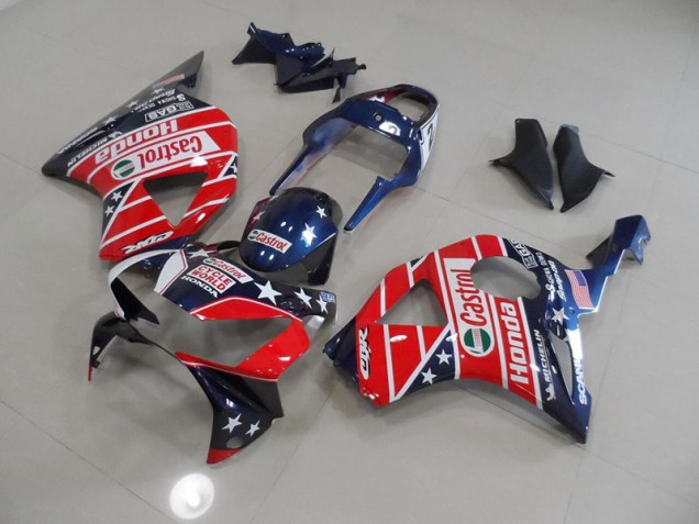 2002-2003 Blue Red Cycle World Castrol Honda CBR900RR 954 Motorcycle Fairing Kit Canada 2002-2003 Blue Red Cycle World Castrol Honda CBR900RR 954 Motorcycle Fairing Kit Canada