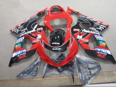2000-2002 Red Black Denso Suzuki GSXR1000 Motorcyle Fairings Canada