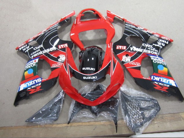2000-2002 Red Black Denso Suzuki GSXR1000 Motorcyle Fairings Canada 2000-2002 Red Black Denso Suzuki GSXR1000 Motorcyle Fairings Canada