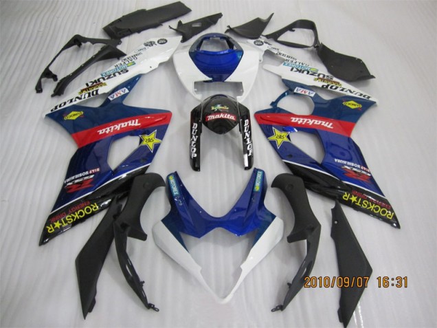 2005-2006 Blue Black Rockstar Suzuki GSXR1000 Replacement Motorcycle Fairings Canada 2005-2006 Blue Black Rockstar Suzuki GSXR1000 Replacement Motorcycle Fairings Canada