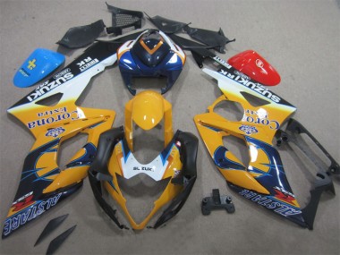 2005-2006 Yellow Blue Corona Extra Suzuki GSXR1000 Moto Fairings Canada