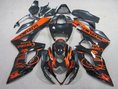 2005-2006 Black Orange Corona Extra Suzuki GSXR1000 Replacement Fairings Canada