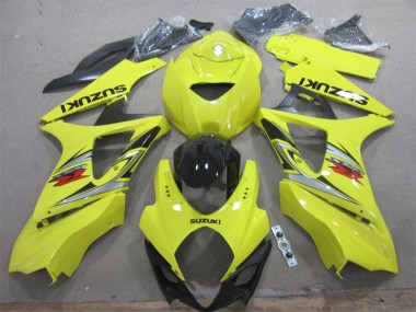 2007-2008 Yellow Black Suzuki GSXR1000 Motorcycle Fairings Kit Canada