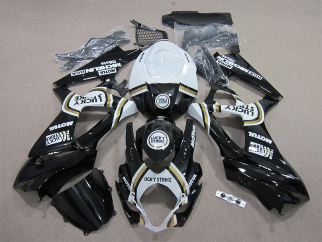 2007-2008 Black Lucky Strike White Motul Suzuki GSXR1000 Bike Fairing Kit Canada 2007-2008 Black Lucky Strike White Motul Suzuki GSXR1000 Bike Fairing Kit Canada