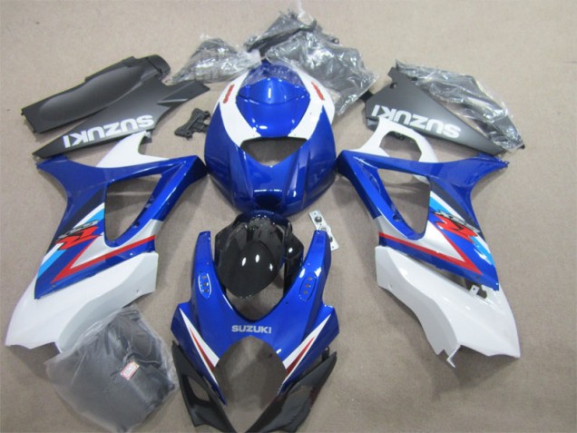 2007-2008 Blue White Suzuki GSXR1000 Moto Fairings Canada 2007-2008 Blue White Suzuki GSXR1000 Moto Fairings Canada
