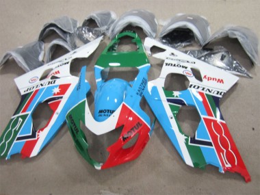 2001-2003 Blue Green White Motul Suzuki GSXR600 Motorcycle Bodywork Canada