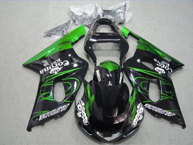2001-2003 Black Green Corona Extra Suzuki GSXR600 Motorcycle Fairing Kits Canada 2001-2003 Black Green Corona Extra Suzuki GSXR600 Motorcycle Fairing Kits Canada