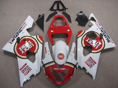 2004-2005 Red White Lucky Strike Motul Suzuki GSXR600 Motorcycle Replacement Fairings Canada