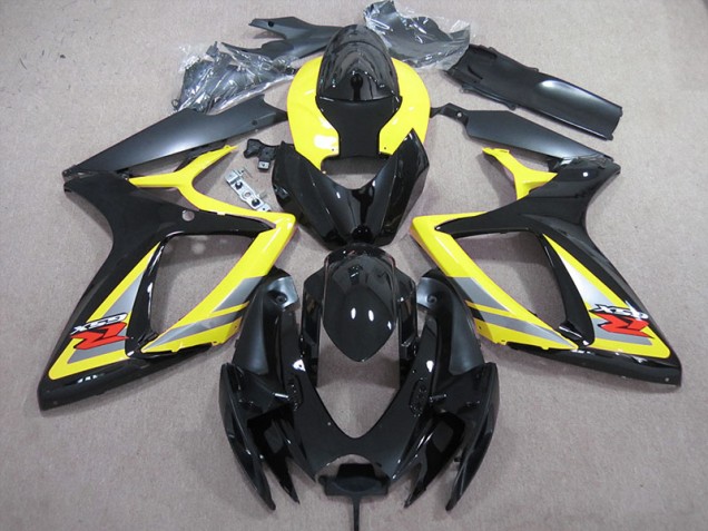 2006-2007 Black Yellow Suzuki GSXR600 Motor Fairings Canada