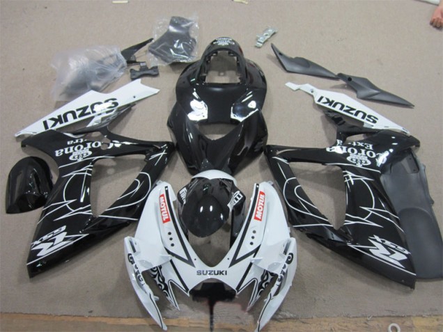 2006-2007 Black White Corona Extra Motul Suzuki GSXR600 Motorcycle Fairings Canada 2006-2007 Black White Corona Extra Motul Suzuki GSXR600 Motorcycle Fairings Canada