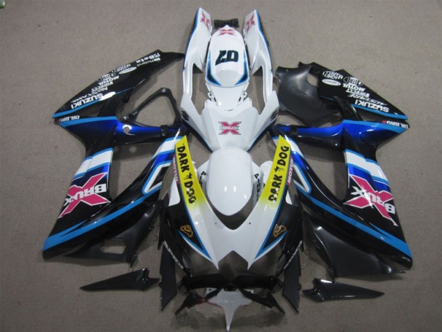 2008-2010 White Dark Dog 07 Suzuki GSXR600 Motorcycle Replacement Fairings Canada 2008-2010 White Dark Dog 07 Suzuki GSXR600 Motorcycle Replacement Fairings Canada