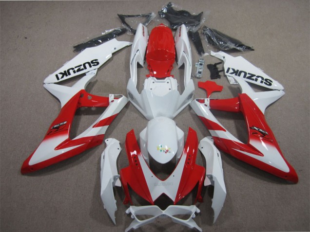 2008-2010 White Red Suzuki GSXR600 Motorcyle Fairings Canada 2008-2010 White Red Suzuki GSXR600 Motorcyle Fairings Canada