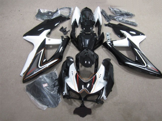 2008-2010 Black White Suzuki GSXR600 Replacement Fairings Canada 2008-2010 Black White Suzuki GSXR600 Replacement Fairings Canada