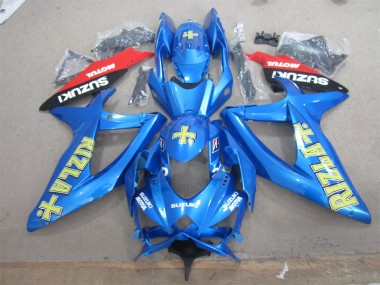 2008-2010 Blue Yellow Rizla White Motul Suzuki GSXR600 Motorcycle Fairings Canada