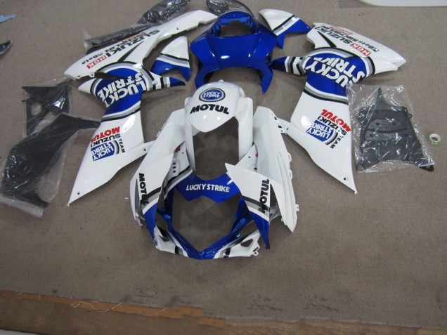 2011-2021 Blue White Lucky Strike Motul Suzuki GSXR600 Motorcycle Fairings Kit Canada 2011-2021 Blue White Lucky Strike Motul Suzuki GSXR600 Motorcycle Fairings Kit Canada