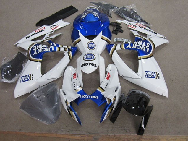 2006-2007 Blue White Lucky Strike Motul Suzuki GSXR750 Motorbike Fairings Canada 2006-2007 Blue White Lucky Strike Motul Suzuki GSXR750 Motorbike Fairings Canada