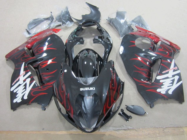 1996-2007 Black Red Flame Suzuki GSXR1300 Hayabusa Motorcylce Fairings Canada 1996-2007 Black Red Flame Suzuki GSXR1300 Hayabusa Motorcylce Fairings Canada