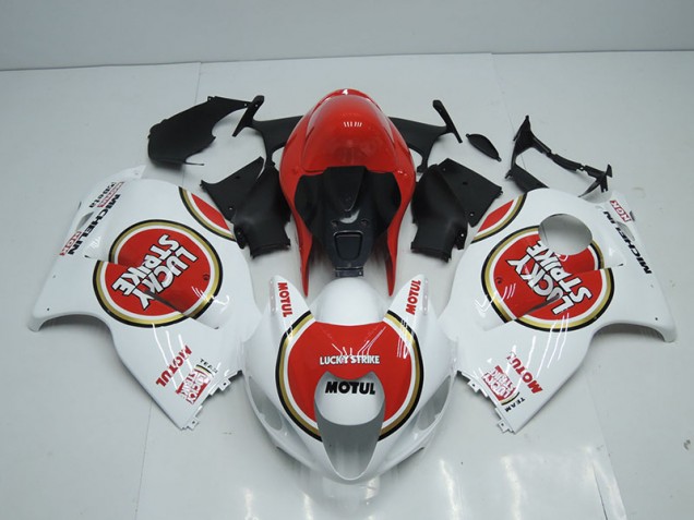 1996-2007 White Red Lucky Strike Motul Suzuki GSXR1300 Hayabusa Replacement Motorcycle Fairings Canada 1996-2007 White Red Lucky Strike Motul Suzuki GSXR1300 Hayabusa Replacement Motorcycle Fairings Canada