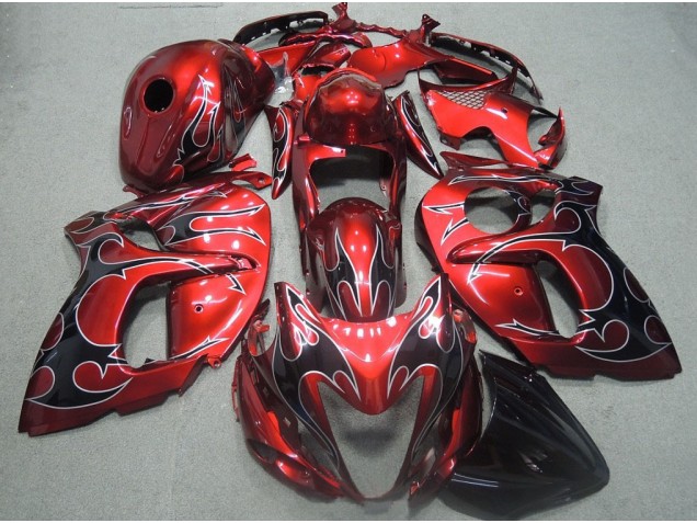2008-2019 Red Black Flame Suzuki GSXR1300 Hayabusa Motorcyle Fairings Canada 2008-2019 Red Black Flame Suzuki GSXR1300 Hayabusa Motorcyle Fairings Canada