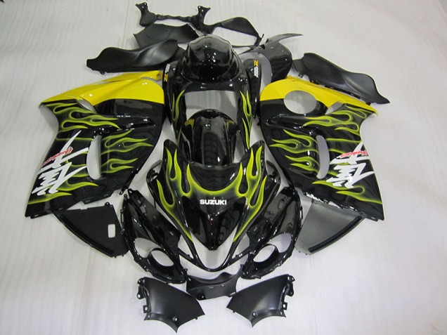 2008-2019 Black Yellow Flame Suzuki GSXR1300 Hayabusa Motorcycle Fairing Kits Canada 2008-2019 Black Yellow Flame Suzuki GSXR1300 Hayabusa Motorcycle Fairing Kits Canada